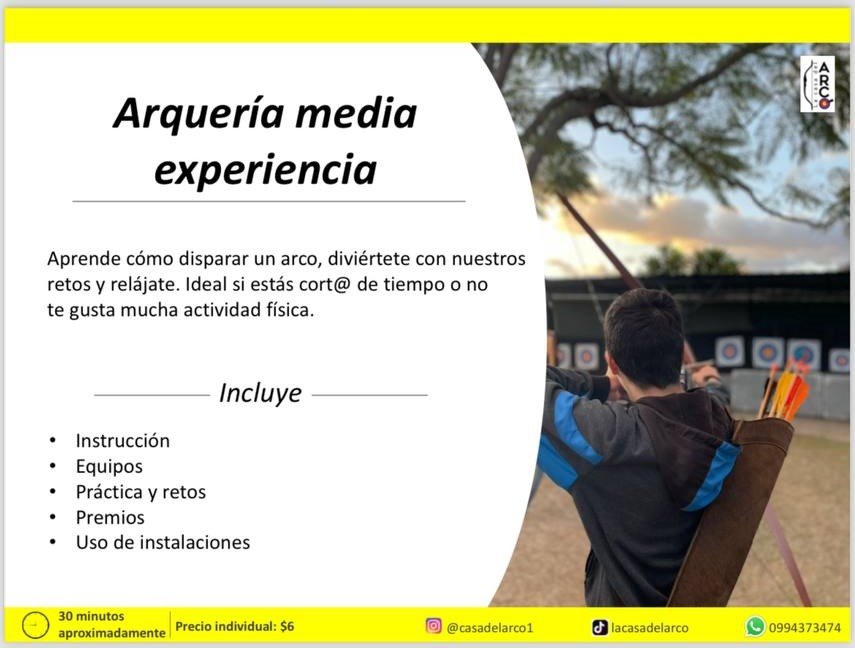 Arquería media. Experienciaa para hacer en Vilcabamba