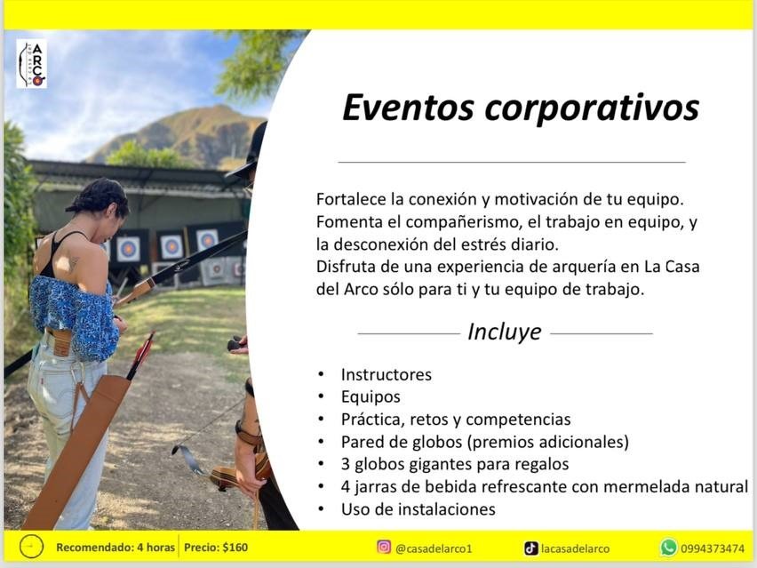 Eventos corporativos en Vilcabamba, Loja, Ecuador. La Casa del Arco