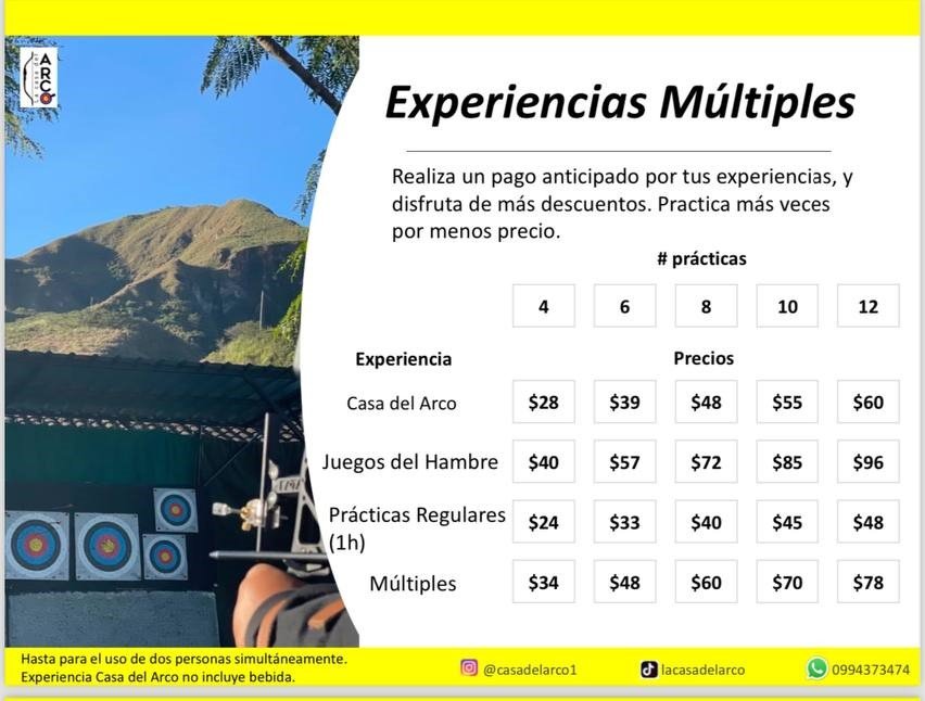 Experiencias múltiples de tiro con arco y flecha para hacer en Vilcabamba, Ecuador